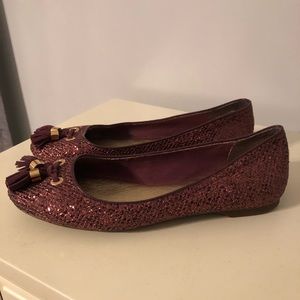 Sperry Purple Glitter Flat